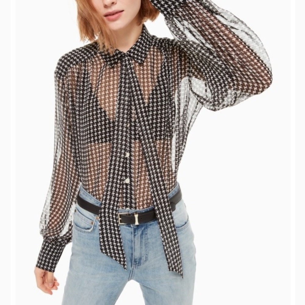 Kate Spade Houndstooth Top